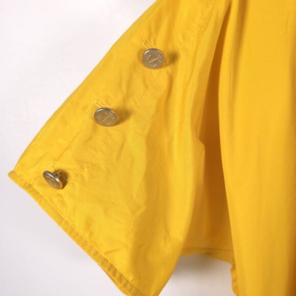 MaxMara ITALY MADE Faux Wrap Dress Vneck Short Sleeve Split Leg Cotton‎ Size 10 - Picture 6 of 12